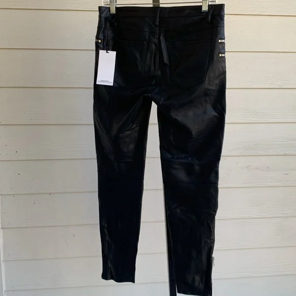 NEW Zara faux leather skinny jeans pants medium - Picture 7 of 7
